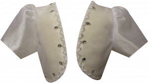 GIRLS ORGANZA JACKETS W/ BEADS (WHITE)